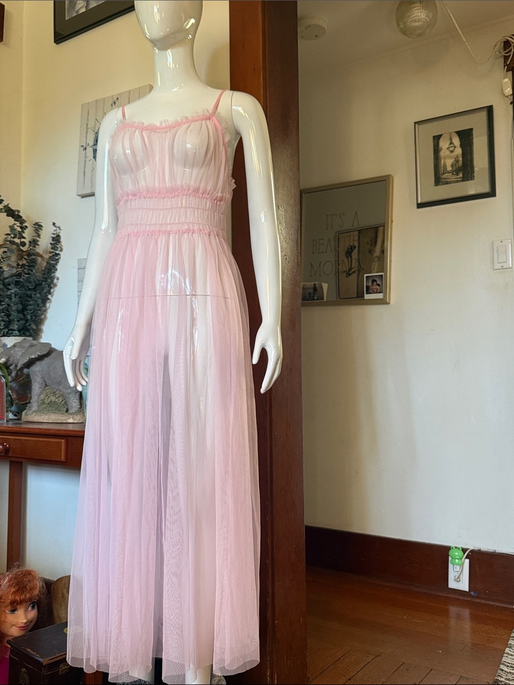Stunning forever, 21 size medium Sheer Pink Tulle Nightgown - Women's Sleepwear